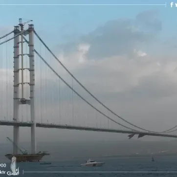 Osmangazi Köprüsü İstanbul Türkiye'de - Dünyanın dördüncü en uzun asma köprüsü