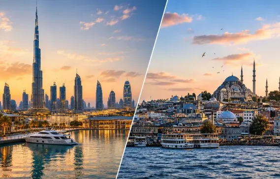 Living in Istanbul and Dubai: A Comprehensive Comparison by the Numbers to Choose Your Next City