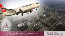 إنهاء 25% من مطار إسطنبول الثالث إنهاء 25% من مطار إسطنبول الثالث