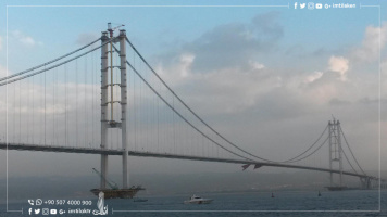 جسر عثمان غازي في تركيا رابع أطول جسر معلق بالعالم جسر عثمان غازي في اسطنبول تركيا - رابع أطول جسر معلق بالعالم