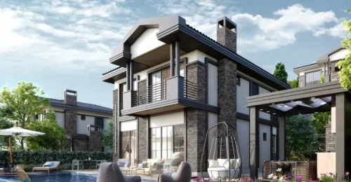 Villas à vendre à Sakarya Nature, adaptées à la citoyenneté turque avec option de paiement par versements dans le projet du Lac Sapanca.