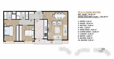 Marka Atakent IMT- 1330 | Daire Planları