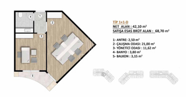 Marka Atakent IMT- 1330 | Daire Planları