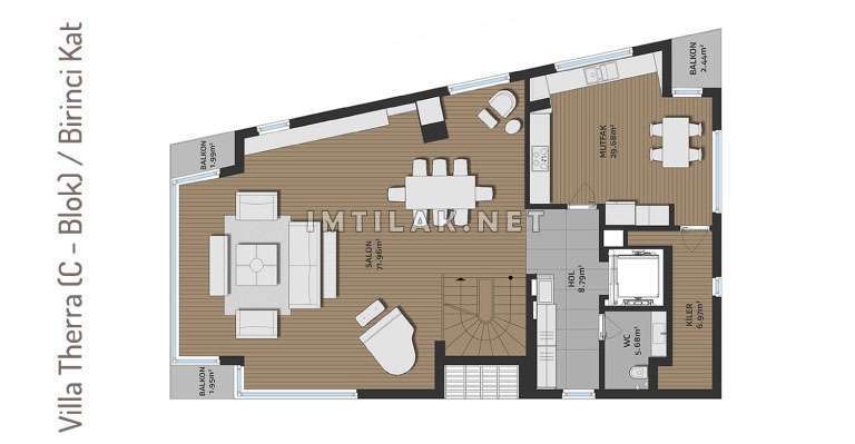 Houses For Sale In Bosphorus Istanbul -Residence Sarir Project IMT - 229 | Apartment Plans