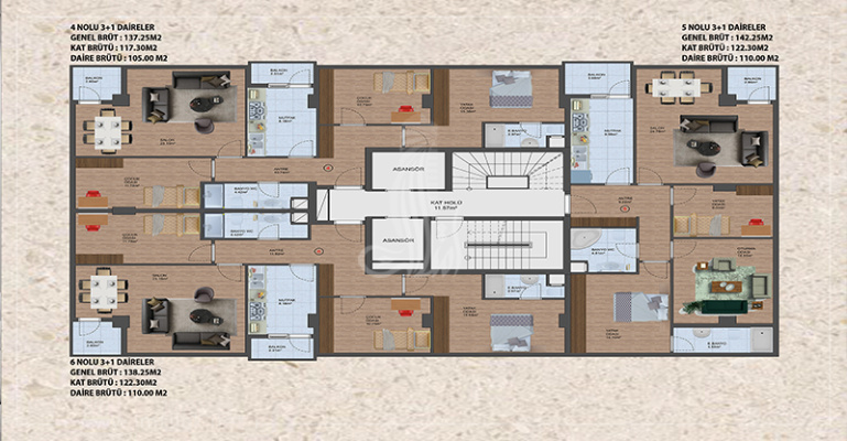 Seafront apartments for sale in Istanbul Küçükçekmece, suitable for Turkish citizenship - Blue Garden (2) | Apartment Plans