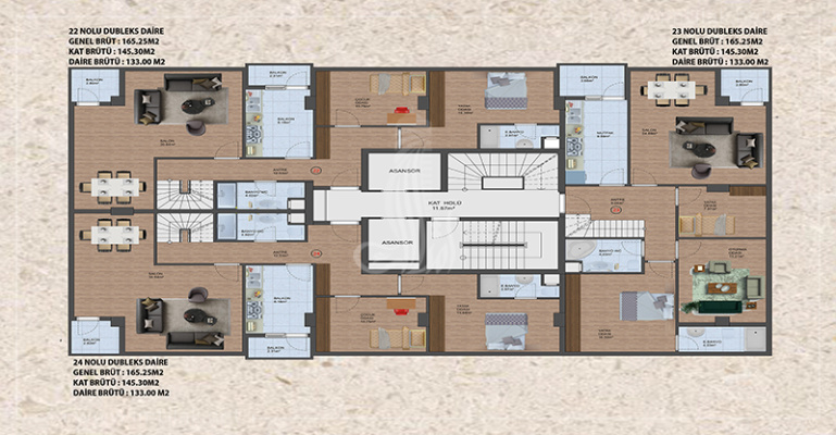 Seafront apartments for sale in Istanbul Küçükçekmece, suitable for Turkish citizenship - Blue Garden (2) | Apartment Plans