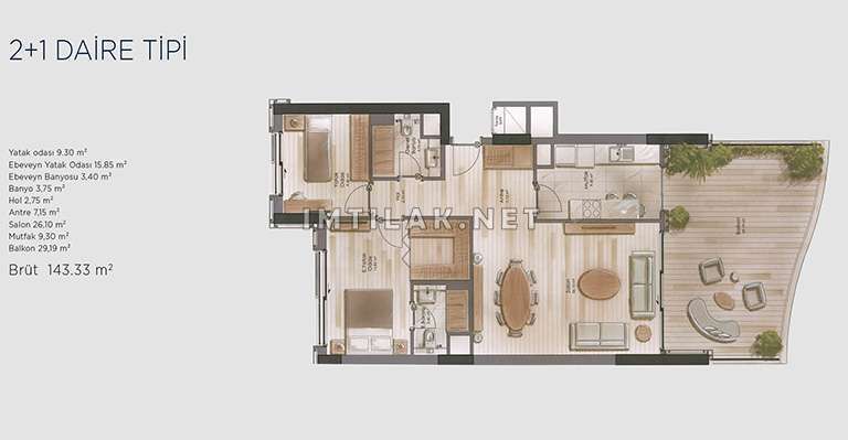 Seaside properties for sale in Istanbul at the Blue Lake Project | Apartment Plans