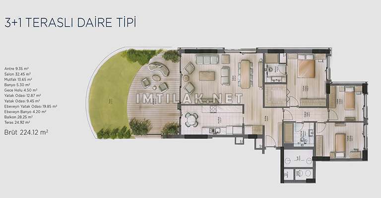 Seaside properties for sale in Istanbul at the Blue Lake Project | Apartment Plans