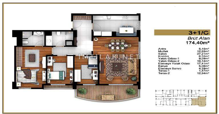 Flats For Sale In Istanbul Turkey - Istanbul Palace Project IMT - 213 | Apartment Plans
