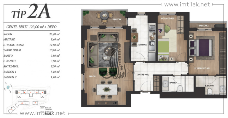 Refernce Bahce complex  IMT - 237 | Apartment Plans