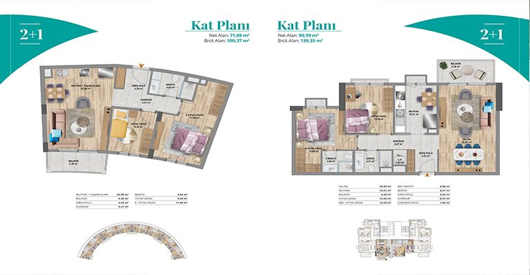 IMT-159 Al-Hayat Bahche | Apartment Plans
