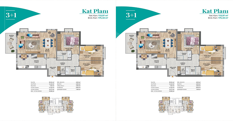 IMT-159 Al-Hayat Bahche | Apartment Plans
