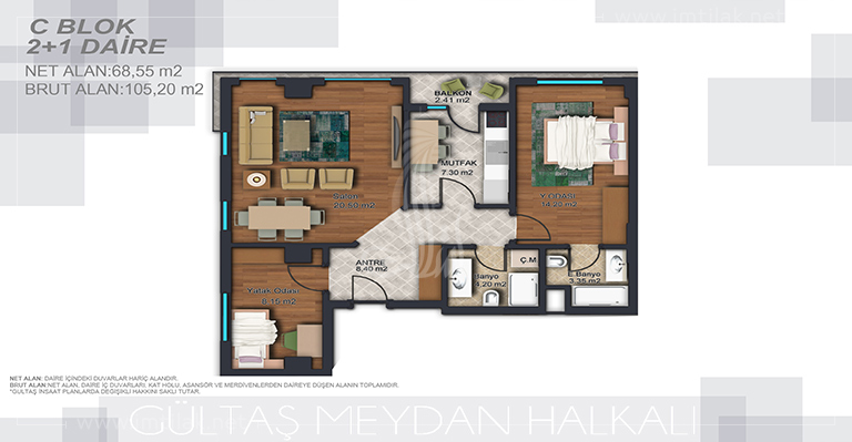 Résidences Halkali IMT-175 | Plan de construction
