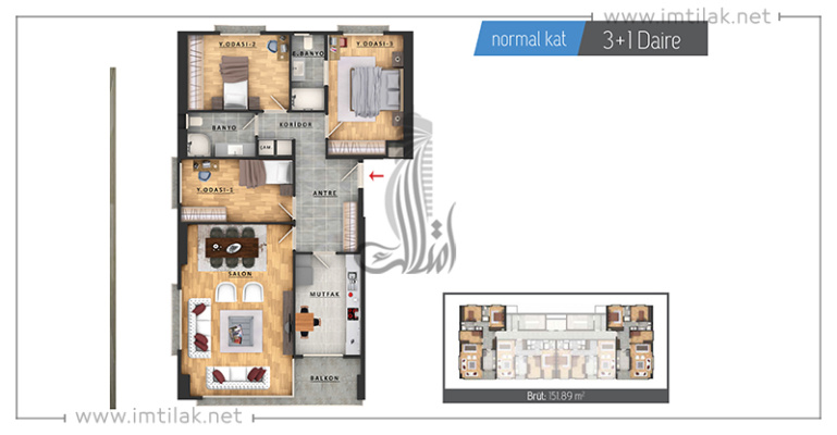 IMT-196 Gulpark Complex | Apartment Plans