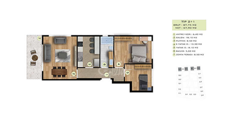 Palais d’Akca IMT - 1329 | Plan de construction