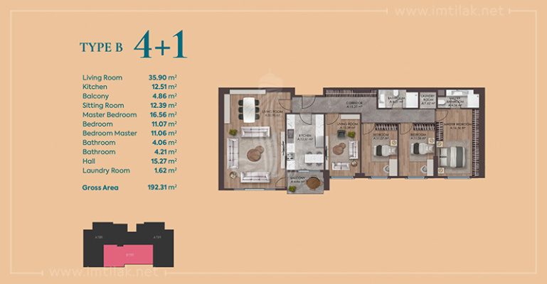 Sakura project IMT - 1344 | Apartment Plans