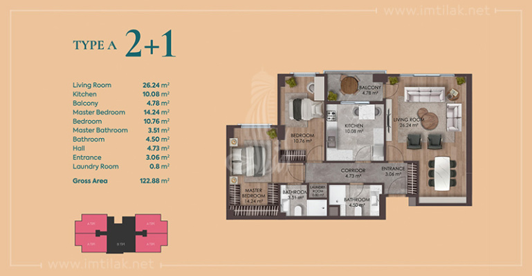 Sakura project IMT - 1344 | Apartment Plans