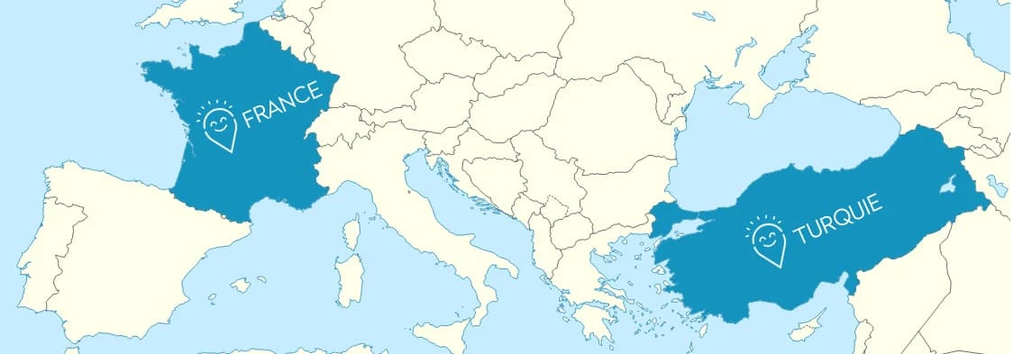 la France et la Turquie