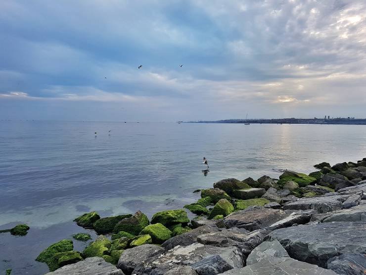 La plage de la côte de Florya