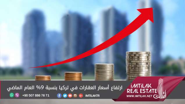 ارتفاع أسعار العقارات في تركيا بنسبة 9% العام الماضي ارتفاع أسعار العقارات في تركيا بنسبة 9% العام الماضي