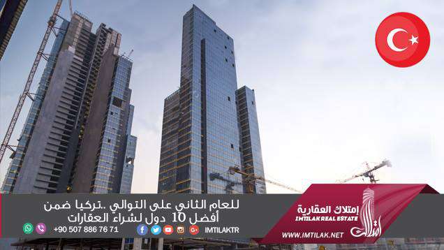 للعام الثاني على التوالي ..تركيا ضمن أفضل 10 دول لشراء العقارات للعام الثاني على التوالي ..تركيا ضمن أفضل 10 دول لشراء العقارات