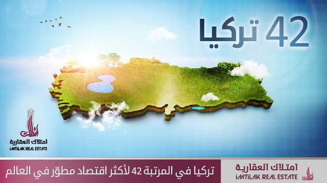 تركيا هي المرتبة 42 لأكثر اقتصاد مطوّر في العالم تركيا في المرتبة 42 لأكثر اقتصاد مطوّر في العالم
