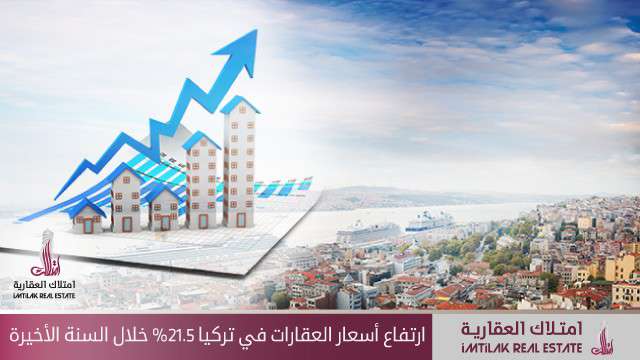 ارتفاع أسعار العقارات في تركيا بنسبة 21.5% ارتفاع أسعار العقارات في تركيا بنسبة 21.5%