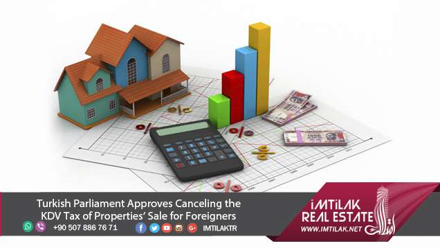 kdv tax will be canceled to property for sale in turkey|Imitlak.net Turkish Parliament Approves Canceling the KDV Tax of Properties’ Sale for Foreigners