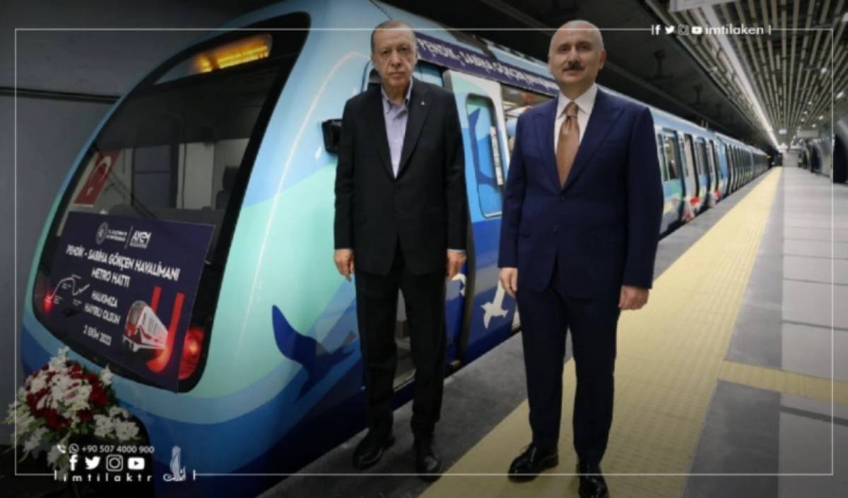 Erdogan participates in the opening of the Sabiha Airport metro line in Istanbul