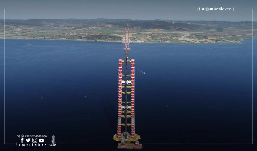 President Erdogan Participate in the Ceremony of Finishing Construction of Canakkale Bridge Towers President Erdogan Participate in the Ceremony of Finishing Construction of Canakkale Bridge Towers