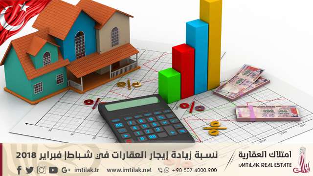 ماهي نسب الزيادة للايجارات في شهر شباط/ فبراير من عام 2018 ؟ الزيادة في إيجارات شهر شباط/ فبراير 2018 في تركيا
