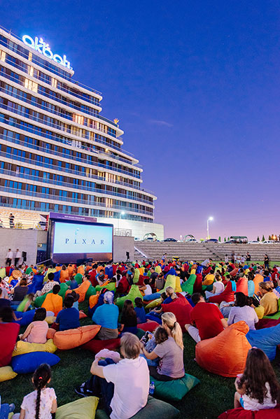 Outdoor Cinema in Akbati