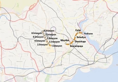 Stations de tram d'Istanbul