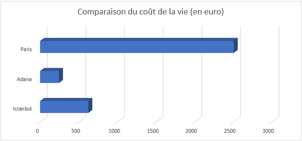 Coût de la vie à Istanbul en 2022