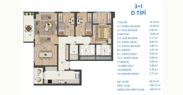 IMT-104 Eurasia Residence Apartments for sale in Istanbul European side - IMT-104 Eurasia Residence