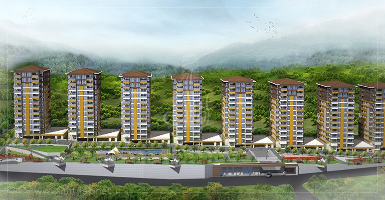 Apartments for Sale in Trabzon Ortahisar- Golden City Complex IMT-25 Golden City Project