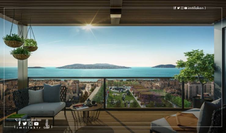 Apartments for sale in Kartal with sea view
